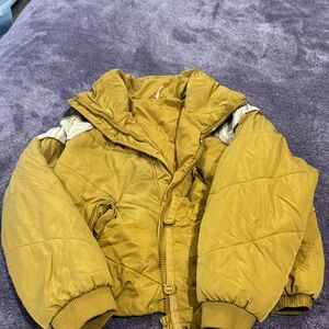 Free People Golden Puffer Jacket